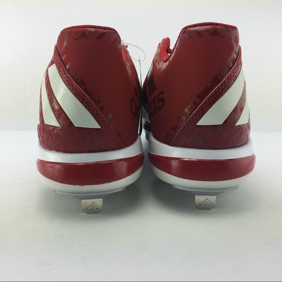 Adidas Red Football Shoes Metal Cleats Ortholite Insoles Mens Size 13